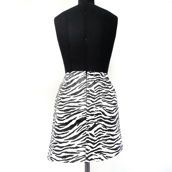 Free People x Ronny Kobo Zebra Faux Leather Oversized Blazer Skirt Set - Picture 10 of 16